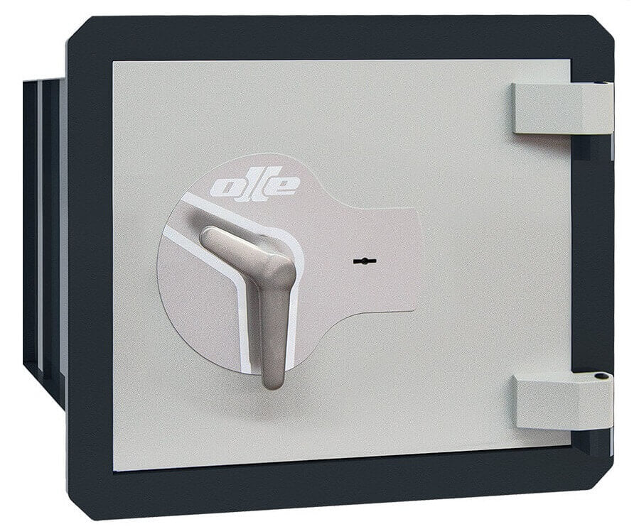 Ollé I-2 Grade 1 wall safe with key lock, front view