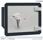 Ollé I-2 Grade 1 wall safe with key lock, door closed