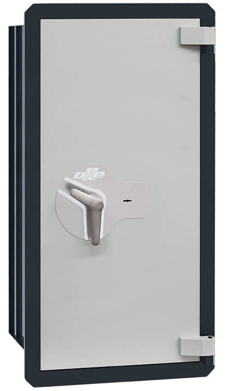 Ollé I-6 Grade 1 wall safe with key lock, front view