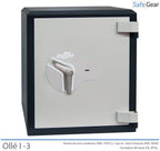 Ollé I-3 Grade 1 safe with key lock, door closed