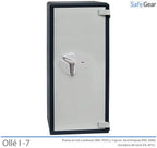 Ollé I-7 Grade 1 safe with key lock, door closed