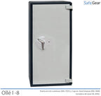 Ollé I-8 Grade 1 safe with key lock, door closed