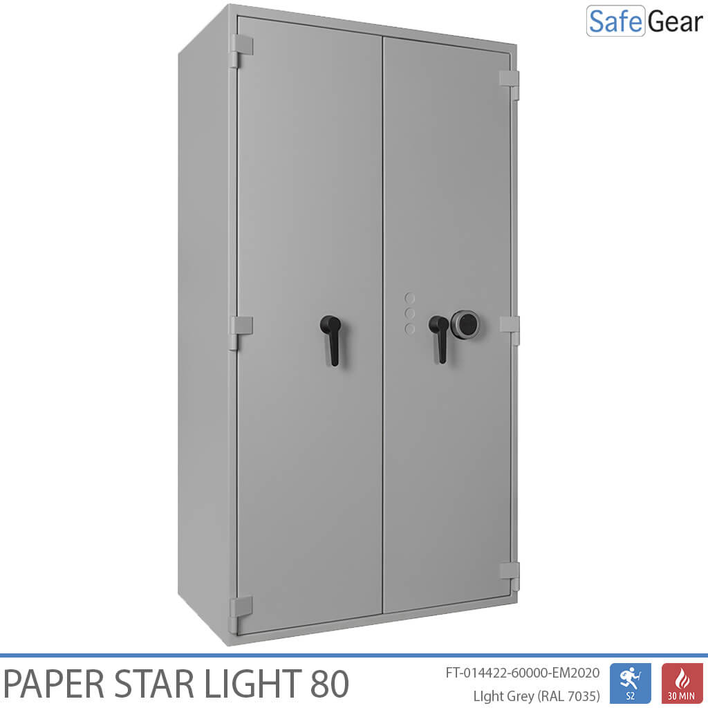 Paper Star Light 80 Documentenkluis - 55 Mappen - Inbraaktest S2 / Brandtest 30 min