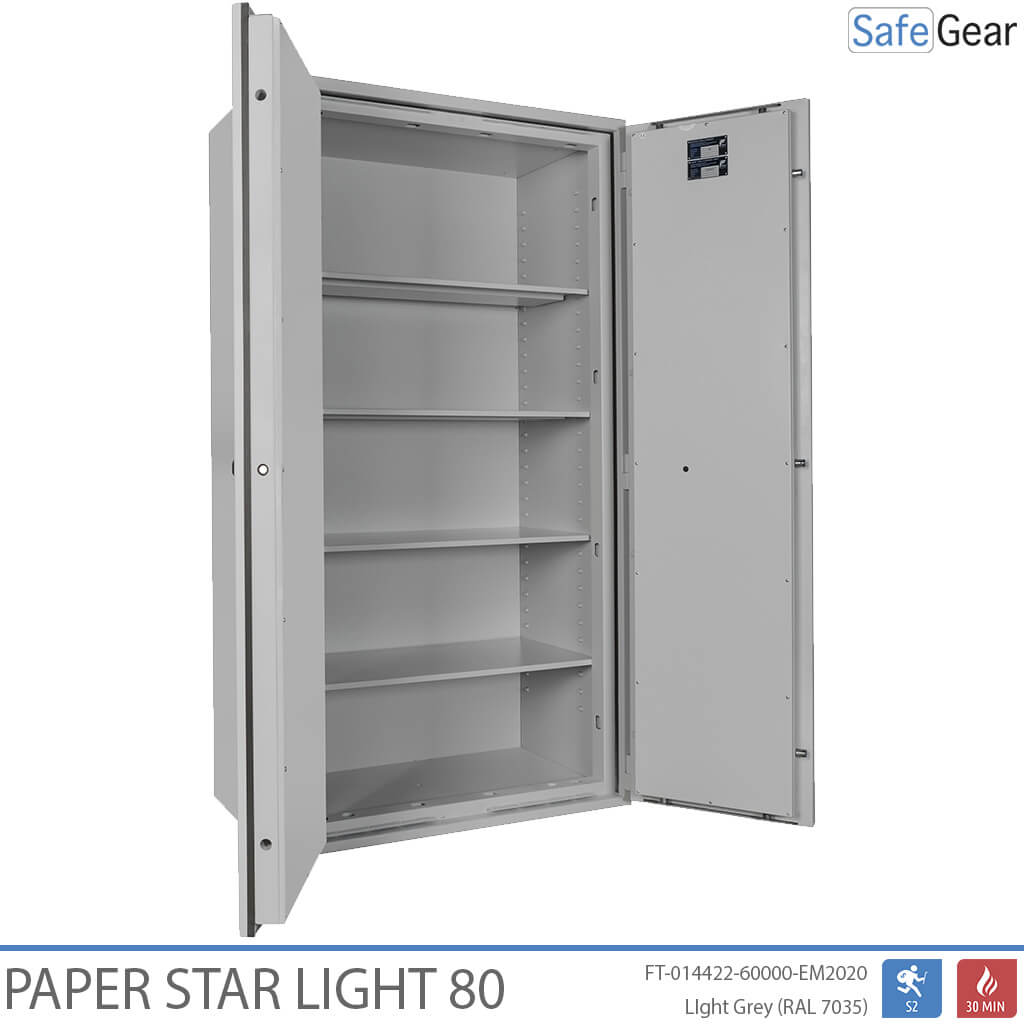 Paper Star Light 80 Documentenkluis - 55 Mappen - Inbraaktest S2 / Brandtest 30 min