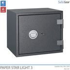 Paper Star Light 3 Brandkluis - 5 Mappen - Inbraaktest Klasse S2 / Brandtest 30 min