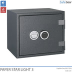 Paper Star Light 3 Brandkluis - 5 Mappen - Inbraaktest Klasse S2 / Brandtest 30 min