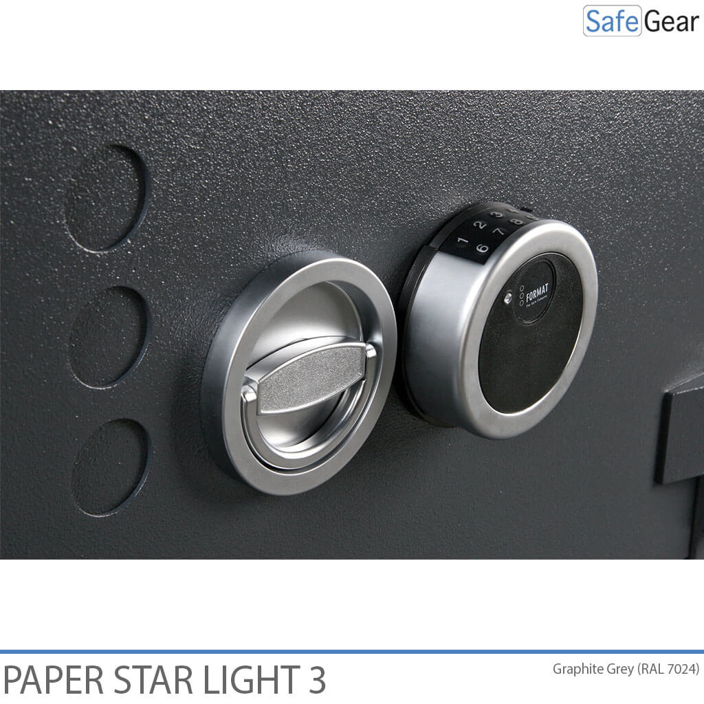 Paper Star Light 3 Brandkluis - 5 Mappen - Inbraaktest Klasse S2 / Brandtest 30 min