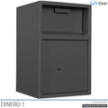 Dinero 1 deposit safe in Graphite Grey, closed