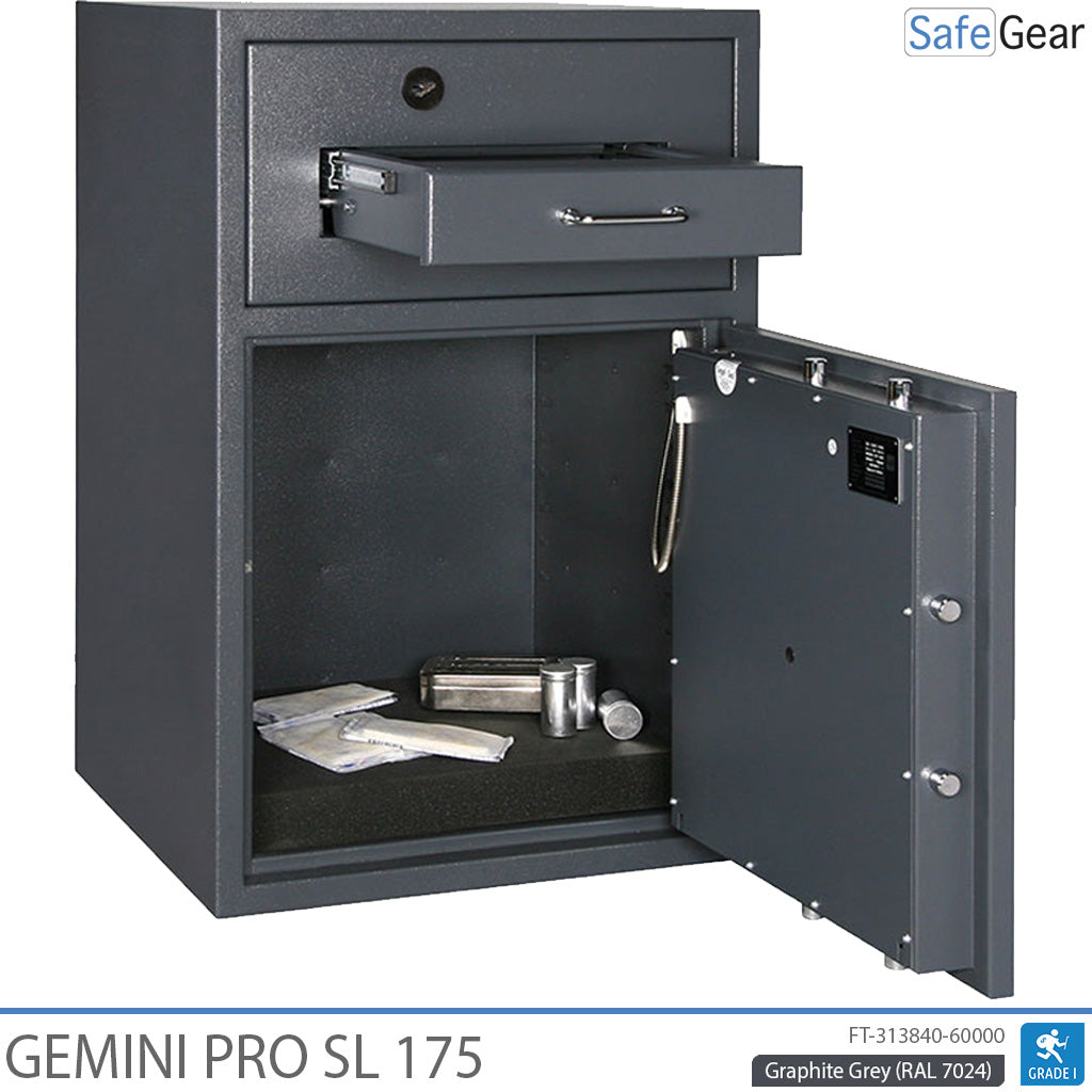 Gemini Pro Deposit SL 175 deposit safe with the safe door open