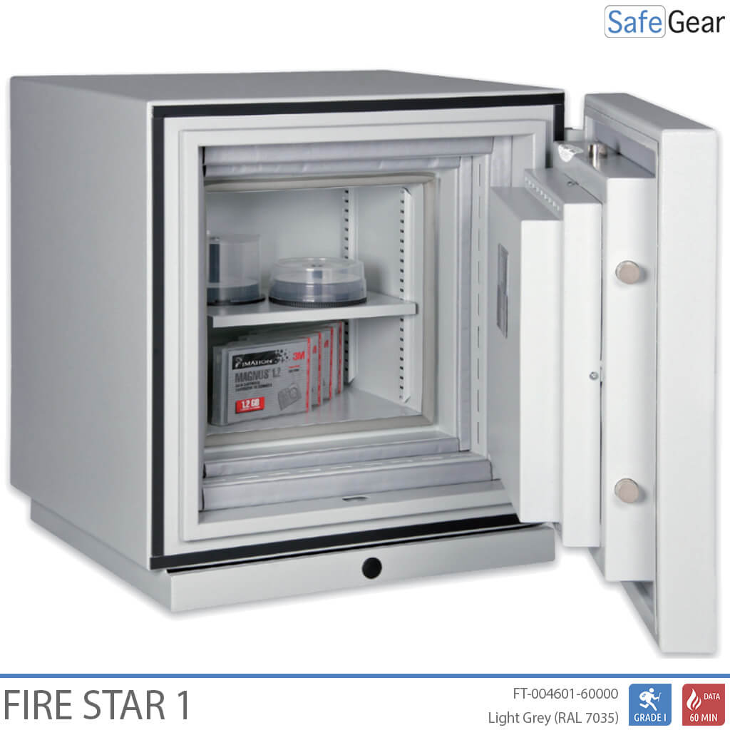 Fire Star 1 fireproof data safe, door open