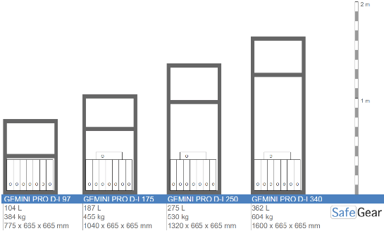 Gemini Pro D-I 175 size illustration