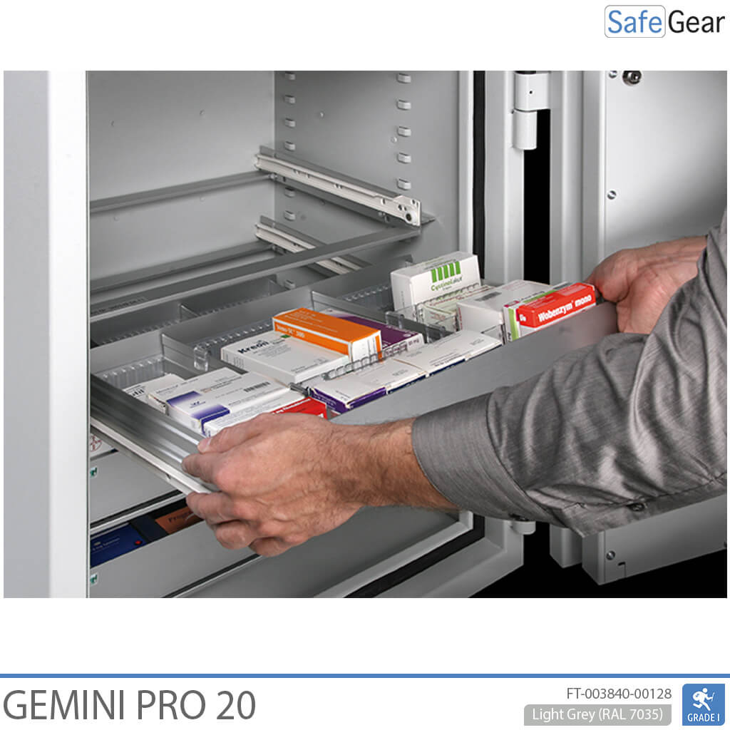 Gemini Pro 20 - Apotheekkluis (141 Liters) - 4 Laden - Inbraaktest Grade I