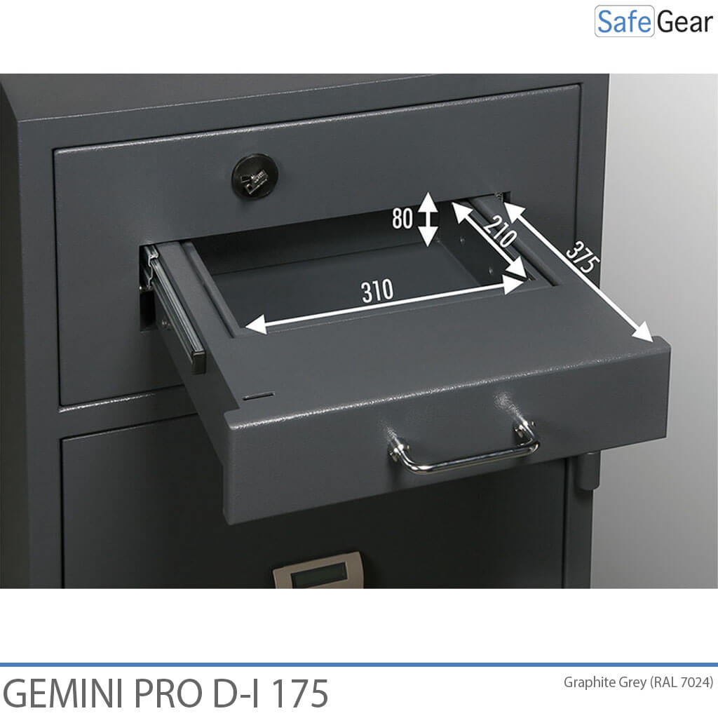 Gemini Pro D-I 250 deposit drawer dimensions