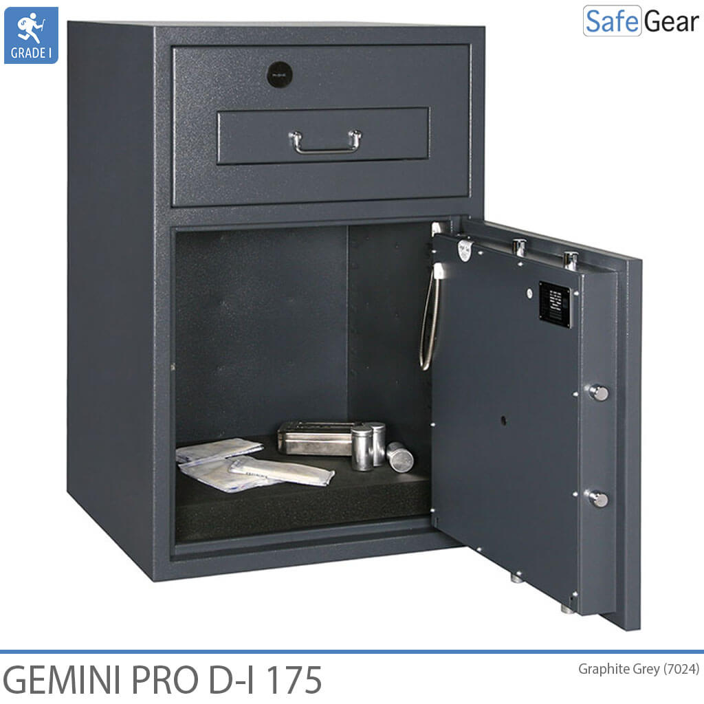 Gemini Pro D-I 250 deposit safe with the safe door open