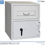 Gemini Pro D-I 97 deposit safe, front view with the deposit drawer closed
