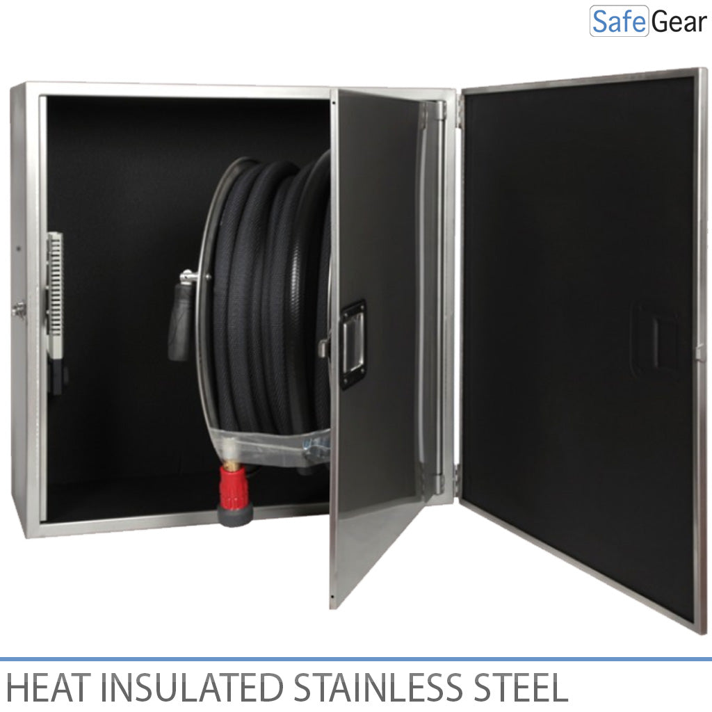 Brandkast voor brandslang met isolatie en verwarming - 790x790x365 mm