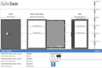 KWT 4000 gun safe, size drawing with dimensions