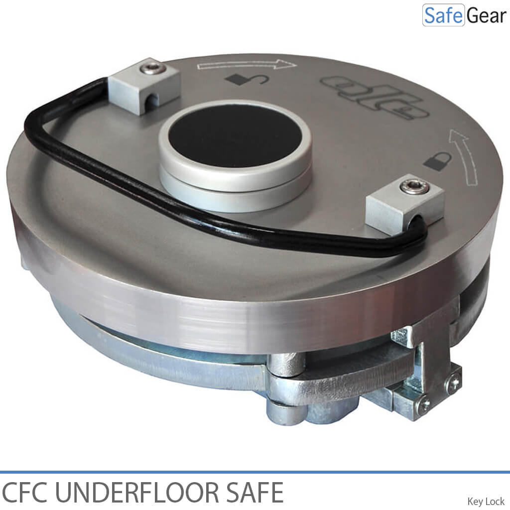 Ollé CFC floor safe - key lock detail