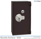 Ollé Recinto Armero - RA8 - Grado III - Combinación Llave y Electrónica - Frontal