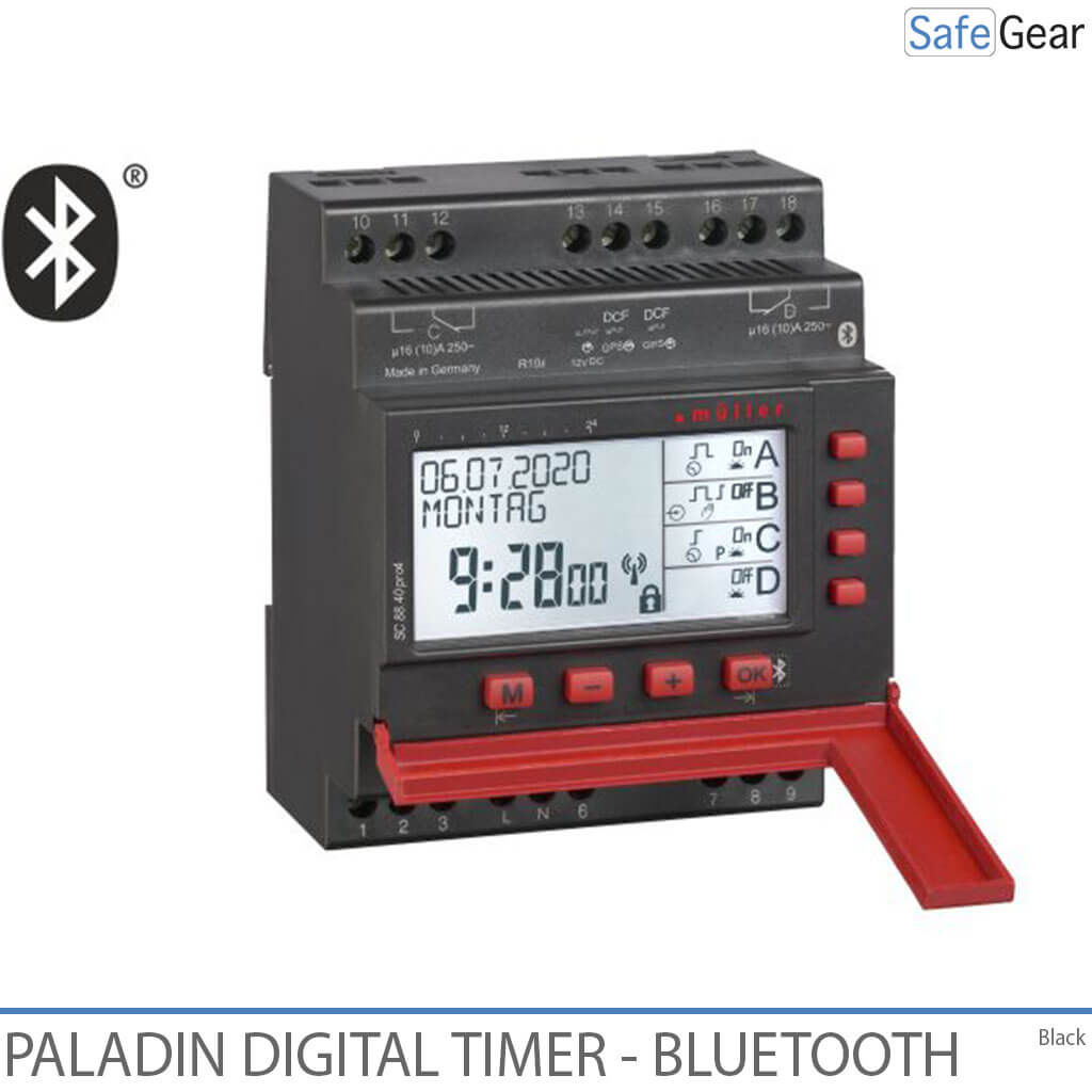 Digitale kloktimer voor deurbellen, scholen en industrie – Bluetooth – jaarprogrammaklok – 1 kanaal