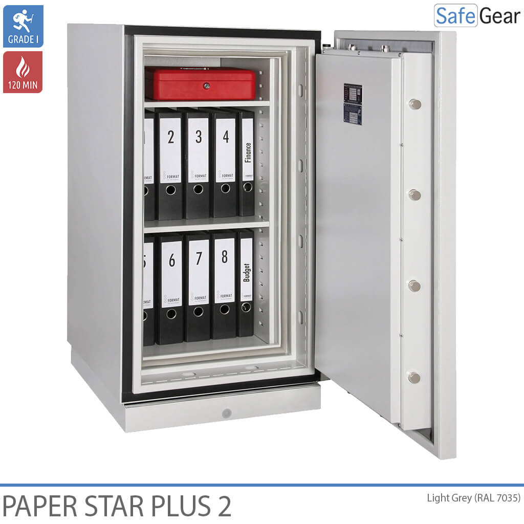 Paper Star Plus 2 Brandkast (141 L) - Inbraaktest Grade I / Brandtest 120 min