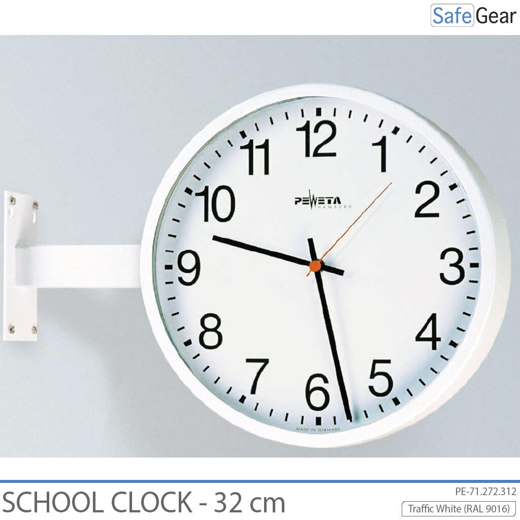 Analoog schoolklok - Binnen - Rond - 32 cm