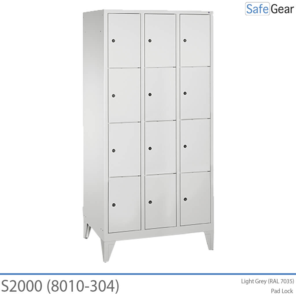 Opbergkast S2000 met 3x4 vakken (8010-304) - cilinderslot