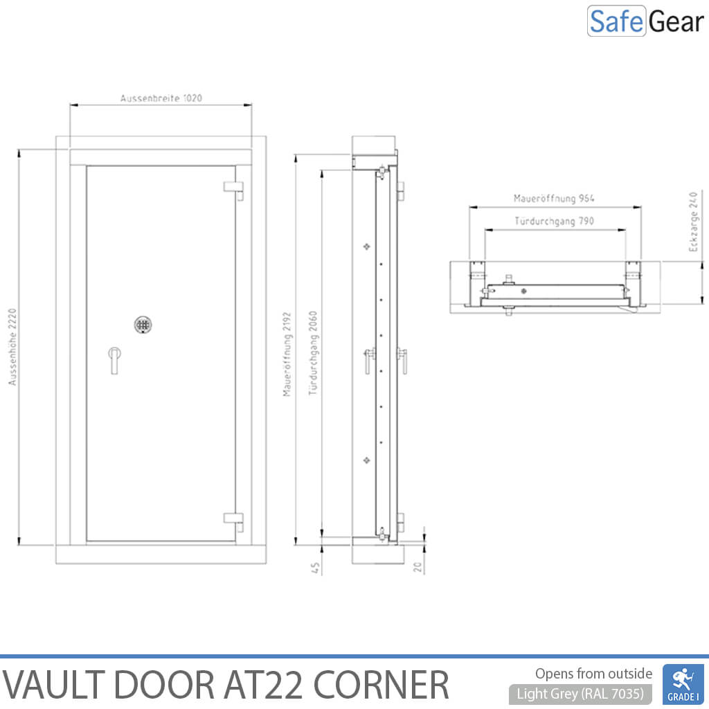 Kluisdeur - AV1-22 - Grade 1
