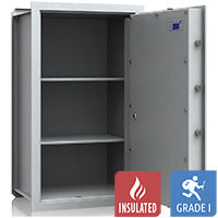 VCO 12 Muurkluis (169 L) - Inbraaktest Grade 1 - Lichtgrijs - Sleutelslot